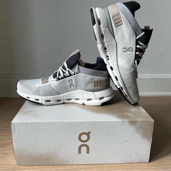 ON Running Cloudnova Women Shoes Size 8.5 White Sand - Picture 9 of 12